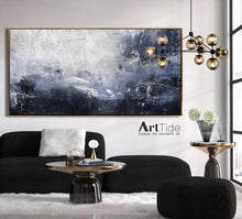 Load image into Gallery viewer, Original Sky Landscape Painting Deep Blue Sea Abstract Art Qp085