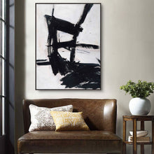 Load image into Gallery viewer, Large Black And White Abstract Painting Minimalist Painting Cp025