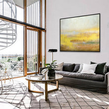 Load image into Gallery viewer, Yellow Abstract Canvas Painting Large Sky Art Painting On Canvas Dp137