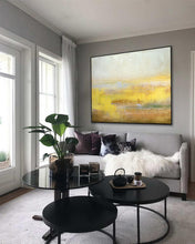 Load image into Gallery viewer, Yellow Abstract Canvas Painting Large Sky Art Painting On Canvas Dp137