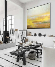 Load image into Gallery viewer, Yellow Abstract Canvas Painting Large Sky Art Painting On Canvas Dp137