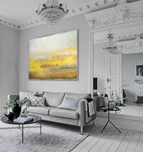 Load image into Gallery viewer, Yellow Abstract Canvas Painting Large Sky Art Painting On Canvas Dp137