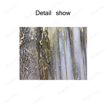 Load image into Gallery viewer, Large Canvas Wall Art for Sale Gold Leaf Abstract Painting Gray Canvas Wall Art Gp055