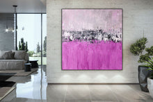 Load image into Gallery viewer, Pink Abstract Painting on Canvas Large Interior Art Qp013