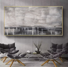 Load image into Gallery viewer, Canvas Wall Art Large White Grey Painting, Office Decor Gp028