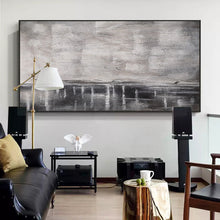 Load image into Gallery viewer, Canvas Wall Art Large White Grey Painting, Office Decor Gp028