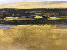 Load image into Gallery viewer, Large Abstract Canvas Art White Ocean Painting Gold Yg002