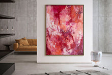 Load image into Gallery viewer, Red Orange Abstract Painting on Canvas, arge Canvas Art Qp021