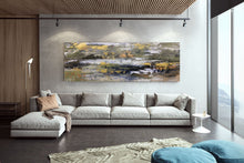 Load image into Gallery viewer, Gold White Brown Abstract Painting Large Office Art Fp064