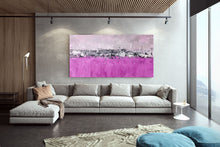 Load image into Gallery viewer, Pink Abstract Painting on Canvas Large Interior Art Qp013