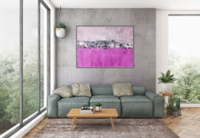 Load image into Gallery viewer, Pink Abstract Painting on Canvas Large Interior Art Qp013