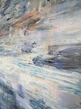 Load image into Gallery viewer, Navy Blue White Abstract Painting Texture Abstract Art Np005