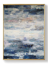 Load image into Gallery viewer, Navy Blue White Abstract Painting Texture Abstract Art Np005