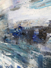 Load image into Gallery viewer, Navy Blue White Abstract Painting Texture Abstract Art Np005