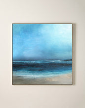 Load image into Gallery viewer, Original Sea Level Blue Oil Painting Light Blue Sky Oil Painting Dp132