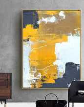 Load image into Gallery viewer, Orange Yellow Abstract Painting Hallway White Abstract Painting Np051