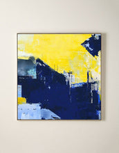Load image into Gallery viewer, Blue Yellow Abstract Painting Large Canvas Art Work Np045