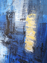 Load image into Gallery viewer, Large Blue Abstract Canvas Painting Minimalist Abstract Painting Dp133