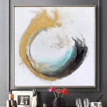 Load image into Gallery viewer, Original Artwork Yellow White Gold Abstract Art 036