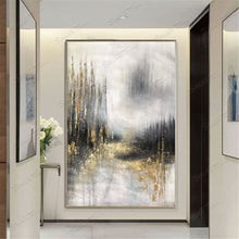 Load image into Gallery viewer, Large Original Gold Art Abstract Canvas Painting For Living Room Gp056