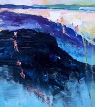 Load image into Gallery viewer, Blue Abstract Painting Extra Large Wall Art Contemporary Wall Art Np081