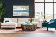 Load image into Gallery viewer, Beach Sunset Painting Coastal Painting Ocean Art Blue Sea Abstract Op079