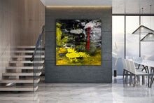 Load image into Gallery viewer, Black Yellow Red Large Wall Art Dining Room Office Art Work Bp123