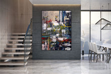 Load image into Gallery viewer, Deep Blue Green Red Extra Large Artwork Abstract Canvas Art DP085