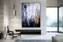 Load image into Gallery viewer, Purple White Knife Painting Living Room Wall Art Extra Large Artwork Dp086