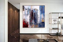 Load image into Gallery viewer, Blue Grey White Texture Wall Art,Contemporary Modern Decor Bp010