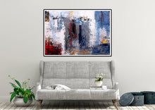 Load image into Gallery viewer, Blue Grey White Texture Wall Art,Contemporary Modern Decor Bp010