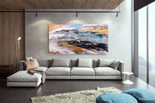 Load image into Gallery viewer, Black Grey Gold Contemporary Wall Art Acrylic Abstract Painting Dp105