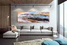 Load image into Gallery viewer, Black Grey Gold Contemporary Wall Art Acrylic Abstract Painting Dp105