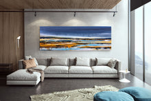 Load image into Gallery viewer, Blue Yellow Brown Painting on Canvas Large Canvas Wall Art Landscape Dp028