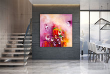 Load image into Gallery viewer, Purple Red Yellow Large Abstract Art Dining Room Painting Art Dp015