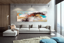 Load image into Gallery viewer, Brown Yellow Blue Abstract Painting Dine Room Wall Art dp034