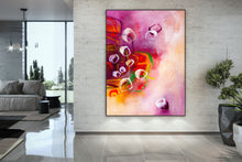 Load image into Gallery viewer, Purple Red Yellow Large Abstract Art Dining Room Painting Art Dp015