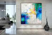 Load image into Gallery viewer, Blue White Gree Abstract Painting Texture Wall Art Large Artwork Dp079