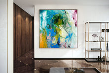 Load image into Gallery viewer, Colorful Painting Large Artwork Bathroom Wall Art Abstract Painting on Canvas Dp017