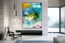 Load image into Gallery viewer, Colorful Painting Large Artwork Bathroom Wall Art Abstract Painting on Canvas Dp017