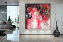 Load image into Gallery viewer, Red Brown White Abstract Painting Dine Room Wall Art Bp111