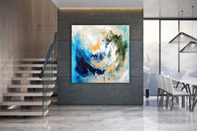 Load image into Gallery viewer, Blue White Gold Texture Wall Art Large Wall Art Modern Wall Painting Dp27