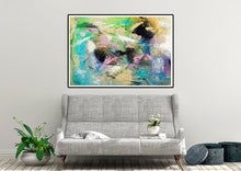 Load image into Gallery viewer, Blue Green Purple Large Abstract Art Modern Painting Custom Art DP032