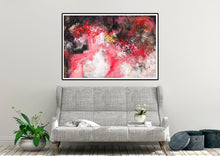 Load image into Gallery viewer, Red Brown White Abstract Painting Dine Room Wall Art Bp111