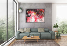 Load image into Gallery viewer, Red Brown White Abstract Painting Dine Room Wall Art Bp111