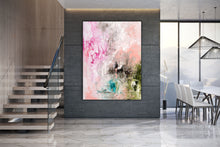Load image into Gallery viewer, Pink Brown Green Texture Wall Art Modern Abstract Painting Bp118