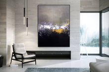 Load image into Gallery viewer, Black Grey Gold Abstract Painting Modern Decor Large Artwork Bp107