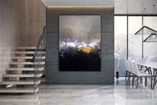 Load image into Gallery viewer, Black Grey Gold Abstract Painting Modern Decor Large Artwork Bp107
