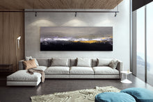 Load image into Gallery viewer, Black Grey Gold Abstract Painting Modern Decor Large Artwork Bp107