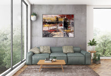 Load image into Gallery viewer, Red Brown Grey Contemporary Abstract Art Texture Wall Art Bp106